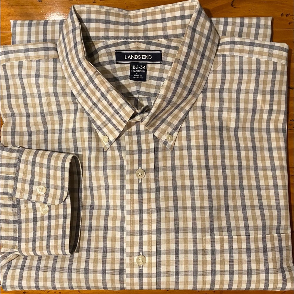 Lands End Casual Button Down Shirt
